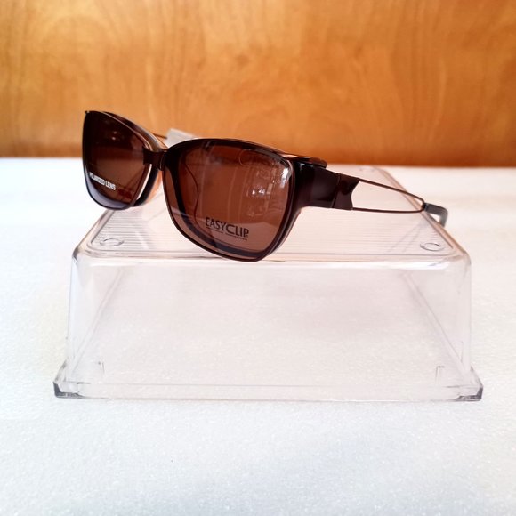 Kid's NWT EasyClip Polarized Rx’able Tortoise Brown & Teal Eyeglasses 52-14-135 - Picture 3 of 13